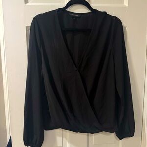Black crossover Banana Republic blouse